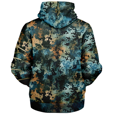 Chokefish™ Microfleece Zip-Up Hoodie Acid-Wash Colors-018B